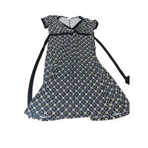 CHRISTOPHER & BANKS Women's Size Medium Floral Geometric Tie Dress